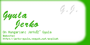 gyula jerko business card